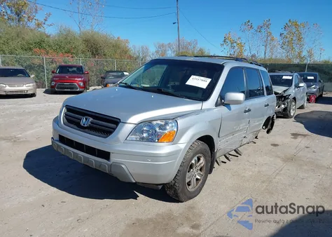 2005 Honda Pilot Ex-L from USA, damaged, VIN 5FNYF18525B063116